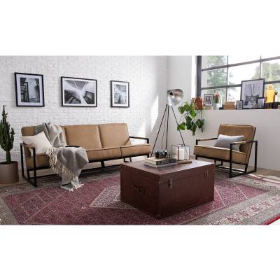 ars manufacti Sofa Rhode 3-Sitzer Cubanit Mischgewebe 185x74x82 cm von ars manufacti