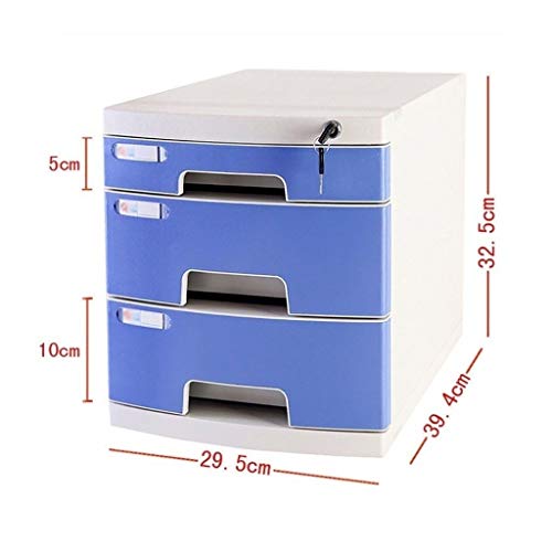 bihuo-zzd Schreibtisch-Aktenschrank, 5 Ebenen, abschließbarer Schubladen-Informationsschrank, Büro-A4-Aufbewahrung, mit 3 Schubladen, 3 Farben (Color : A1) von bihuo-zzd