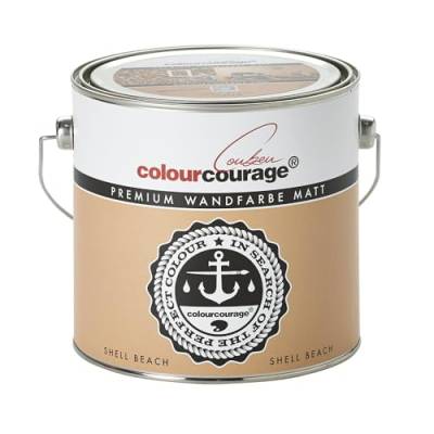 colourcourage L709449L11 Premium matt Shell Beach 2,5l bunte Wandfarbe, 2.5 l (1er Pack) von colourcourage