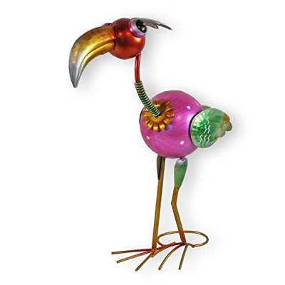 colourliving Metallfigur Vogel Figur Gartenfigur exotischer Vogel 50 cm Blechfiguren Garten Dekofigur von colourliving