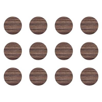 cyclingcolors 12x Abdeckkappen Selbstklebend 40 mm Schrank Regal Bohrloch Abdeckung zum kleben schutzkappen, Chêne chocolat von cyclingcolors