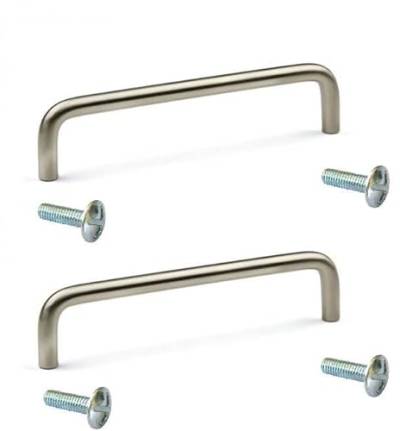 cyclingcolors 2x Möbelgriff 96mm stahl gebürstetes Nickel mit schrauben Metall Küchengriffe Türgriff von cyclingcolors