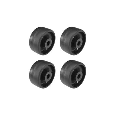 cyclingcolors 4x Kunststoff-Rollen 25mm Schwarz Laufrolle Führungsrolle Möbel Bett Schiebetür Tür Schublade Schrank von cyclingcolors