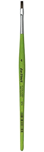 Da Vinci Flachpinsel der Serie 374, Synthetik, Grün, Size 4 von DA VINCI