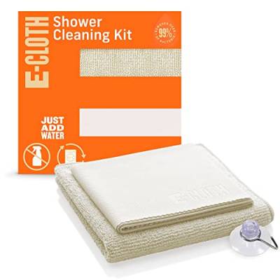 e-cloth Dusch-Reinigungsset, Mikrofaser, Weiß, 2 Tuchset, 1 Packung von e-cloth