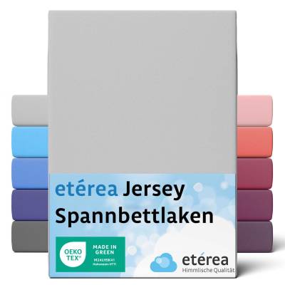 etérea Comfort Jersey Spannbettlaken Silber 60x120 cm - 70x140 cm von etérea Himmlische Qualität