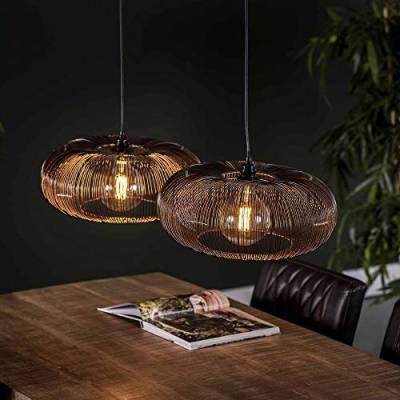 famlights Retro Deckenlampe Nadine für Esstisch/Vintage Pendelleuchte/Esszimmerlampe industrial/Dimmbar Hängelampe Metall Esszimmer/Deckenleuchte Pendelleuchte Hängeleuchte rustikal landhaus von famlights