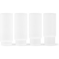 ferm LIVING - Ripple Longdrink-Gläser, frosted (4er-Set) von ferm LIVING