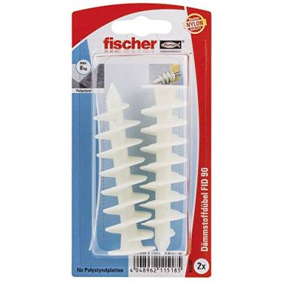 fischer FID 90 K - Dämmstoffdübel zum wärmebrückenfreien Befestigen von Briefkästen, Lampen, Bewegungsmeldern in Dämmplatten ab 90 mm - 2 Stück - Art.-Nr. 512237 von fischer