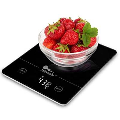 himaly Digitale Küchenwaage 5kg/1g, Digitalwaage Briefwaage mit Tara-Funktion, Sensor-Touch, LED-Display, Auto-Off, elektronische Waage für Nahrungsmittel, Backen, Kochen von himaly