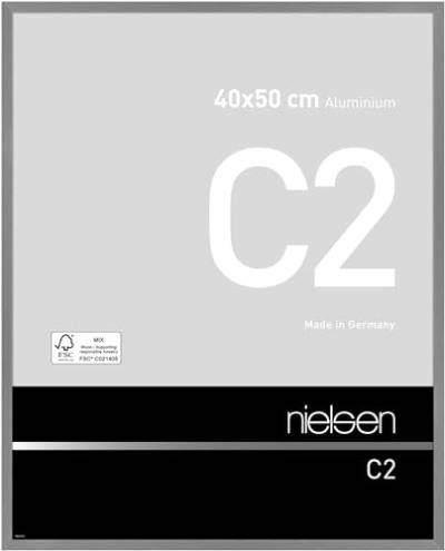 nielsen Aluminium Bilderrahmen C2, 40x50 cm, Struktur Grau Matt von nielsen