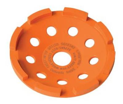 COLLOMIX Schleiftopf GST 125 Grinder orange, Ø 125 mm, Höhe 22 mm, Präzisions-Diamantschleiftopf, für abrasives Material - 19293 von Collomix