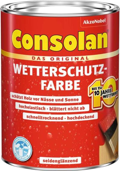 CONSOLAN Wetterschutzfarbe Dunkelbraun 2,5l - 5083186 von Consolan