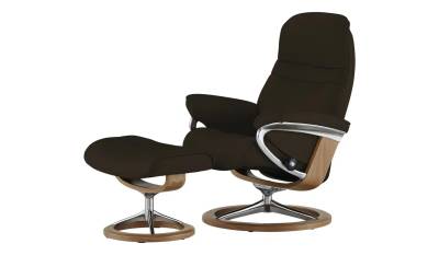 Stressless Relaxsessel mit Hocker Leder Sunrise ¦ braun ¦ Maße (cm): B: 92 H: 105 T: 80 Polstermöbel > Sessel > Fernsehsessel - Möbel Kraft