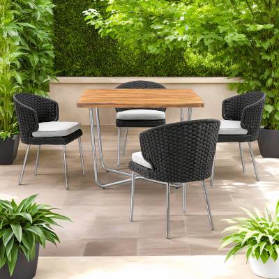 Designer Gartenessgruppe Desha 5-teilig von home24