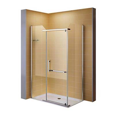 i-flair Dusche, Eckdusche, Duschkabine aus ESG Sicherheitsglas #8020-3 GROESSEN (100x120 cm ohne Duschwanne) von i-flair
