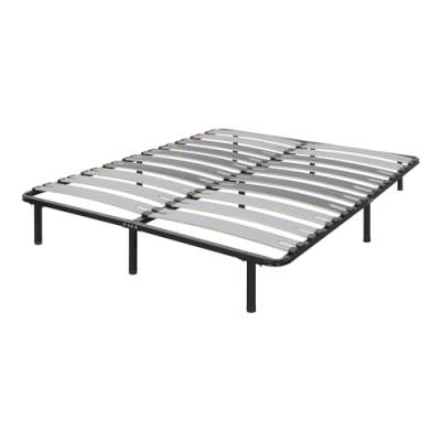 i-flair Metallbett Deck 140x200 cm - Stabiler Metall-Lattenrahmen auf Füßen mit Breiten Latten - Lattenrost für alle Betten und Matratzen geeignet von i-flair