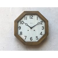 Große Ansonia Oktagon Wanduhr, New Quartz Uhrwerk Mit Original Händen von ilikemikes
