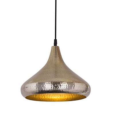 kreatives Wohnen Pendelleuchte Metall Hängeleuchte Esstisch-Deckenlampe Tropfenform gold/silber Vintage gold Hängelampe von kreatives Wohnen