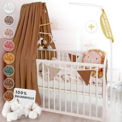 lilimaus Betthimmel Babybett - Himmel aus 100% Musselin Baumwolle - Tolles Geschenk für Baby- und Kinderzimmer - Himmelbett Vorhänge für Mädchen und Jungen von lilimaus