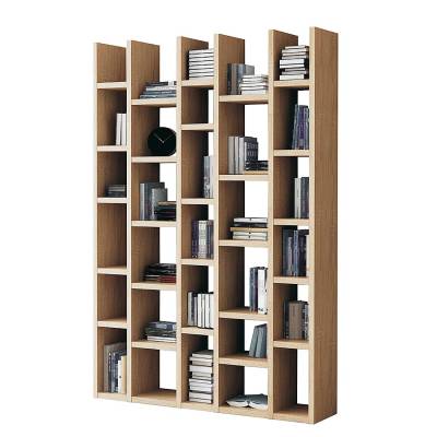 Fredriks Bücherregal Emporior II Wabenplatte Eiche Sonoma Dekor 150x221x33 cm (BxHxT) von loftscape