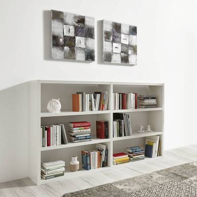 Loftscape Bücherregal Empire Wabenplatte Cremeweiß 185x112x33 cm (BxHxT) von loftscape