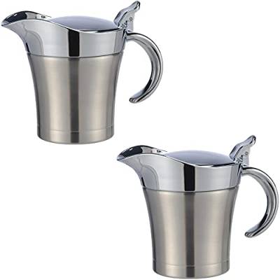 marion10020 Thermo-Sauciere Saucenschüssel Soßentopf Soßenkanne, mit praktischer Einhand-Automatik, für ca. 500 ml, 2er-Set von marion10020