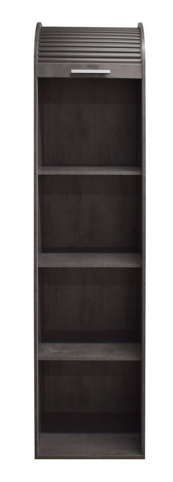 möbelando Jalousieschrank Jalousieschrank (BxHxT: 46x192x44 cm) in graphit / graphit mit 2 Einlegeböden von möbelando