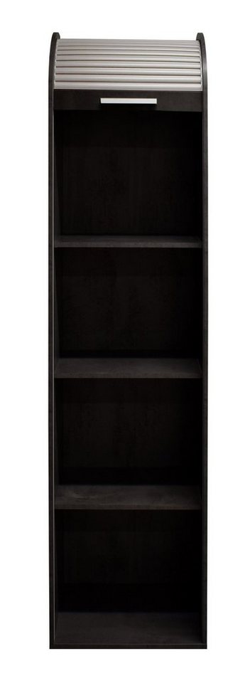 möbelando Jalousieschrank Jalousieschrank (BxHxT: 46x192x44 cm) in schwarzstahl / weiß mit 2 Einlegeböden von möbelando