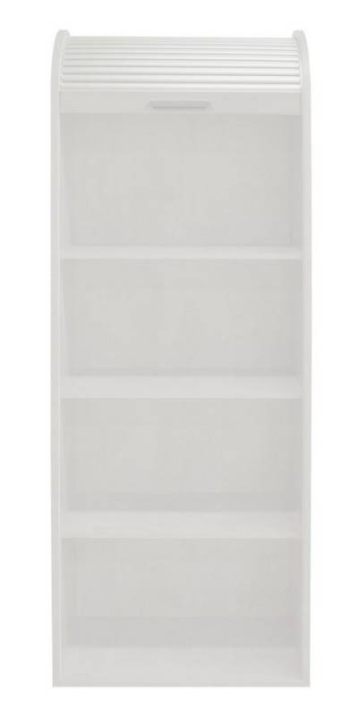 möbelando Jalousieschrank Jalousieschrank (BxHxT: 69x192x44 cm) in weiß matt lack / weiß mit 2 Einlegeböden von möbelando