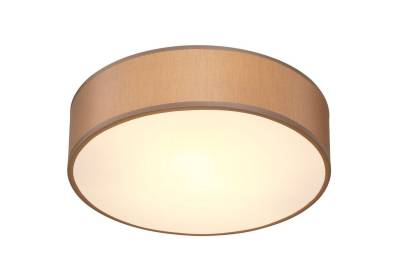 monzana Deckenleuchte Deckenleuchte, Innenbeleuchtung, Leuchtmittel nicht inklusive, Deckenlampe Stoff Taupe 38 cm Modern E27 Rund 2 Flammig Deckenleuchte von monzana