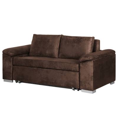 mooved Schlafsofa Latina Dunkelbraun Microfaser 210x90x90 cm (BxHxT) mit Schlaffunktion/Bettkasten Modern von Mørteens