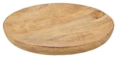 mygoodtime Deko Tablett Holz Teller Mangoholz Vintage naturbelassen von mygoodtime