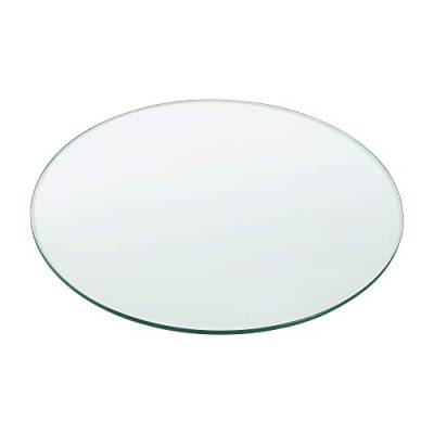 [neu.Haus] Glasplatte 'Glasgow' Ø80cm Rund Glasscheibe Tischplatte ESG Glas Kaminplatte Kaminglas DIY Tisch von Neuhaus