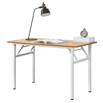 [neu.Haus] Klapptisch - 120 x 60 x 75-76,4cm Schreibtisch Bürotisch Computertisch Tisch Klappbar Buche/Weiß von Neuhaus