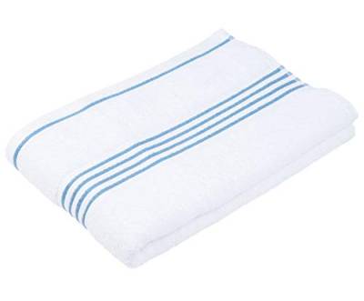 Duschtuch Badehandtuch Baumwolltuch | 100% Baumwolle | Weiß-Blau | 70x140 cm von nicht zutreffend