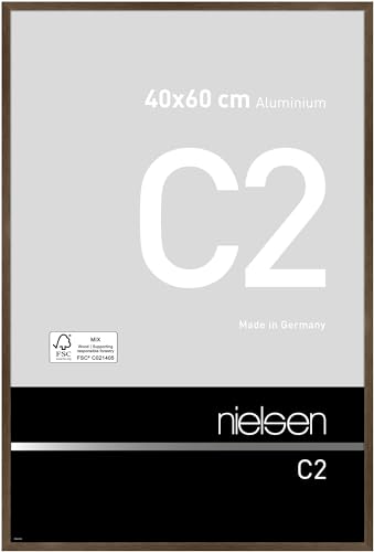 nielsen Aluminium Bilderrahmen C2, 40x60 cm, Struktur Walnuss Matt von nielsen