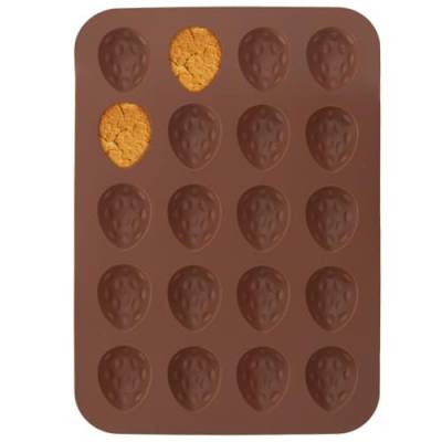 orion group Backform Silikonbackform Silikonform für Kekse Cookies Nüsse 27,5x18,5x1,3 cm von orion group
