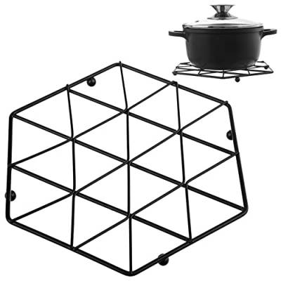 orion group Topfuntersetzer Topfständer Topfgitter für heißes Geschirr aus Metall schwarz 22,5x22,5 cm von orion group