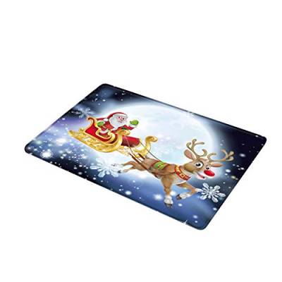 Fußmatte mit Weihnachtsmotiv, waschbar, für den Innen- und Außenbereich, 40 x 60 cm von routinfly