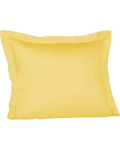 sleepling Satin Kissenbezug, Kissenhülle aus 100% seidig weicher Baumwolle, Bezug Kissen Kopfkissen, 60 Grad, Ökotex 100, Made in EU, 35 x 40 cm, gelb von sleepling