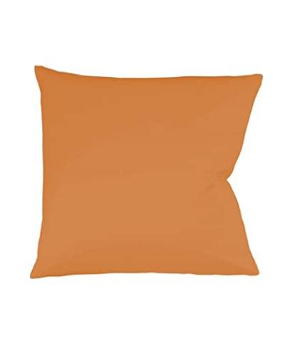 sleepling Satin Kissenbezug, Kissenhülle aus 100% seidig weicher Baumwolle, Bezug Zierkissen, Sofakissen, Kissen, 60 Grad, Ökotex 100, Made in EU, 45 x 45 cm, orange von sleepling