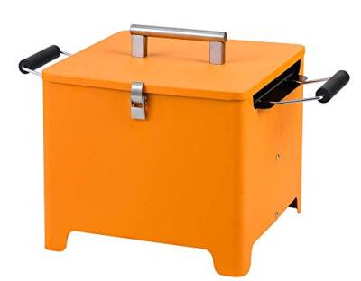 tepro Holzkohlegrill Chill&Grill Cube orange, Grillfläche: ca. 31,5 x 31,5 cm von tepro