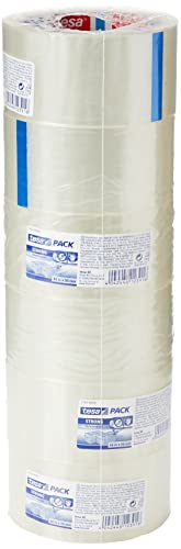 tesa Pack transparent Strong (Q4024), Packband 66m x 50 mm, 6er Pack von tesa