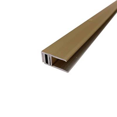 ufitec Profilsystem für Parkett- und Laminatböden - für Belagshöhen von 7-16 mm - viele Farben lieferbar (Abschlussprofil, Gold, 90 cm länge) von ufitec profile systems