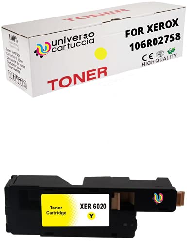 Universo Cartuccia® Toner kompatibel für Xerox Phaser 6020 6022 WorkCentre 6025 6027 6028 Drucker, hohe Ergiebigkeit 2000 & 1000 Seiten (Yellow) von universo cartuccia