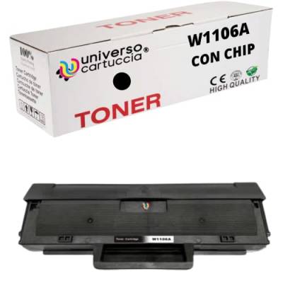 universo cartuccia kompatibel mit HP W1106A mit Chip für HP Laser MFP 135a, 135w, 137fnw, 107a, 107w, 106a Version von 1.000 Kopien (1) von universo cartuccia