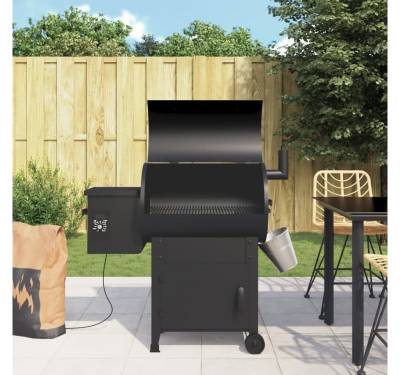 vidaXL Grillkamin Pelletgrill mit Schornstein Schwarz 104 cm Eisen von vidaXL