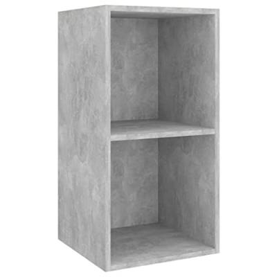 vidaXL TV Wandschrank Hängeschrank TV Möbel Schrank Fernsehtisch Fernsehschrank HiFi-Schrank mit 2 Fächern Betongrau 37x37x72cm Holzwerkstoff von vidaXL