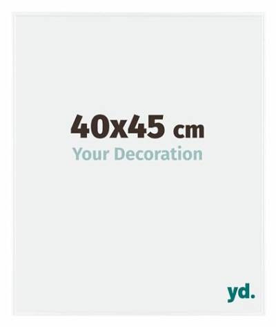 yd. Your Decoration - Bilderrahmen 40x45 cm - Weiß Hochglanz - Bilderrahmen aus Kunststoff mit Acrylglas - Antireflex - 40x45 Rahmen - Evry von yd.